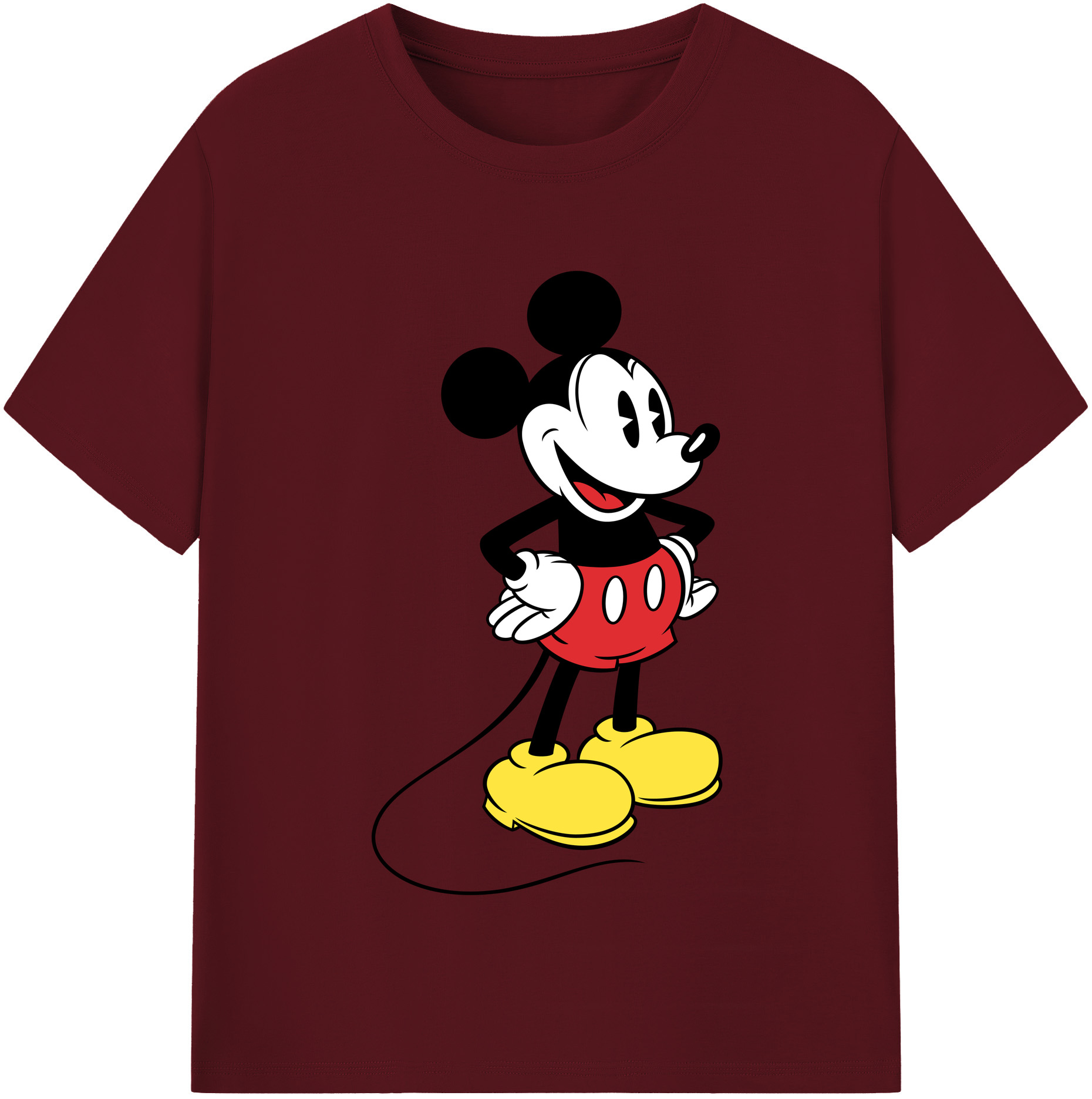 （画像用） ミッキーマウス Mickey Mouse 綿100％半袖Tシャツ（フロントプリント）